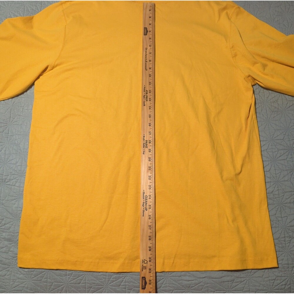 Carhartt Relaxed Fit Heavyweight Long Sleeve Yellow Shirt Mens Sz XL 100% Cotton - Picture 7 of 7